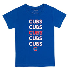 Royal Chicago Cubs Tiny Turnip Youth Stacked T-Shirt