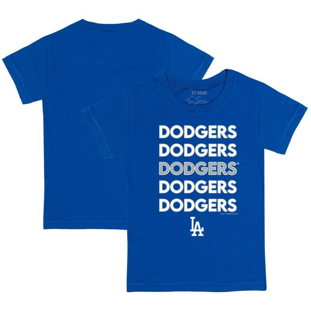 Royal Los Angeles Dodgers Tiny Turnip Youth Stacked T-Shirt