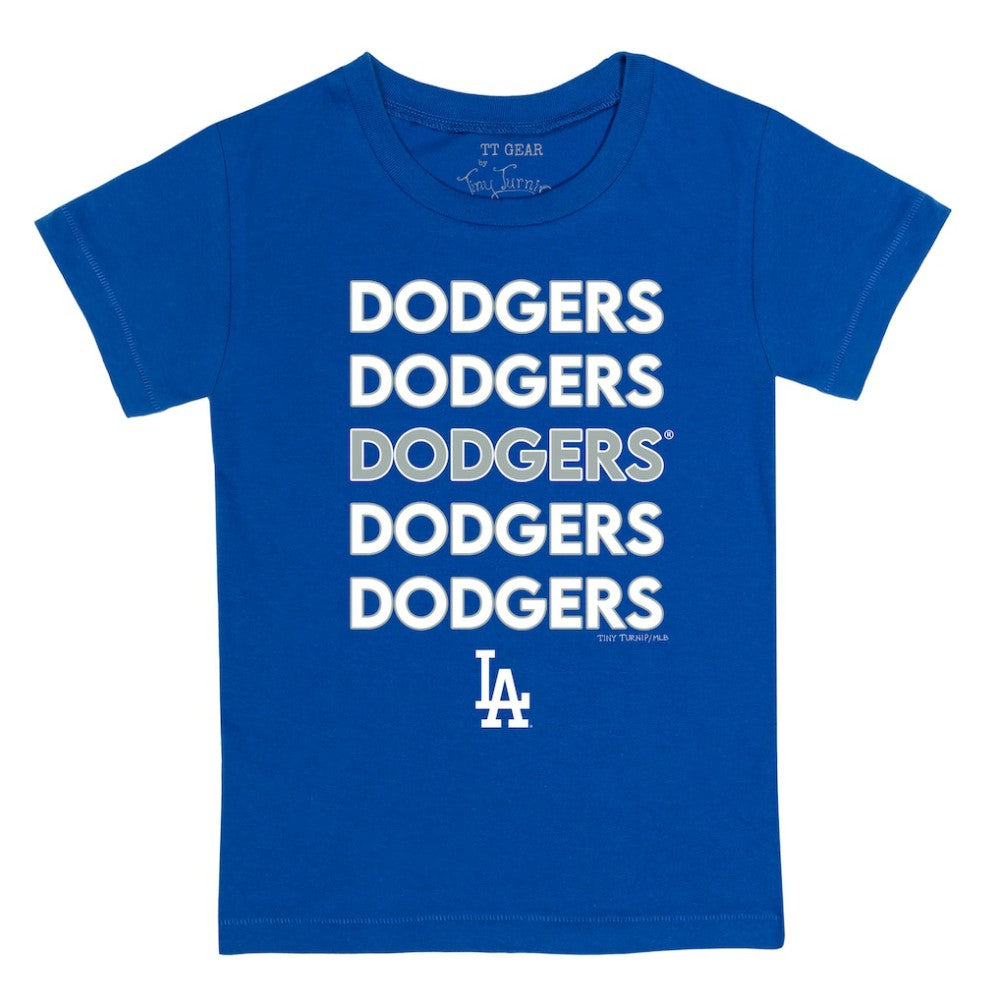 Royal Los Angeles Dodgers Tiny Turnip Youth Stacked T-Shirt