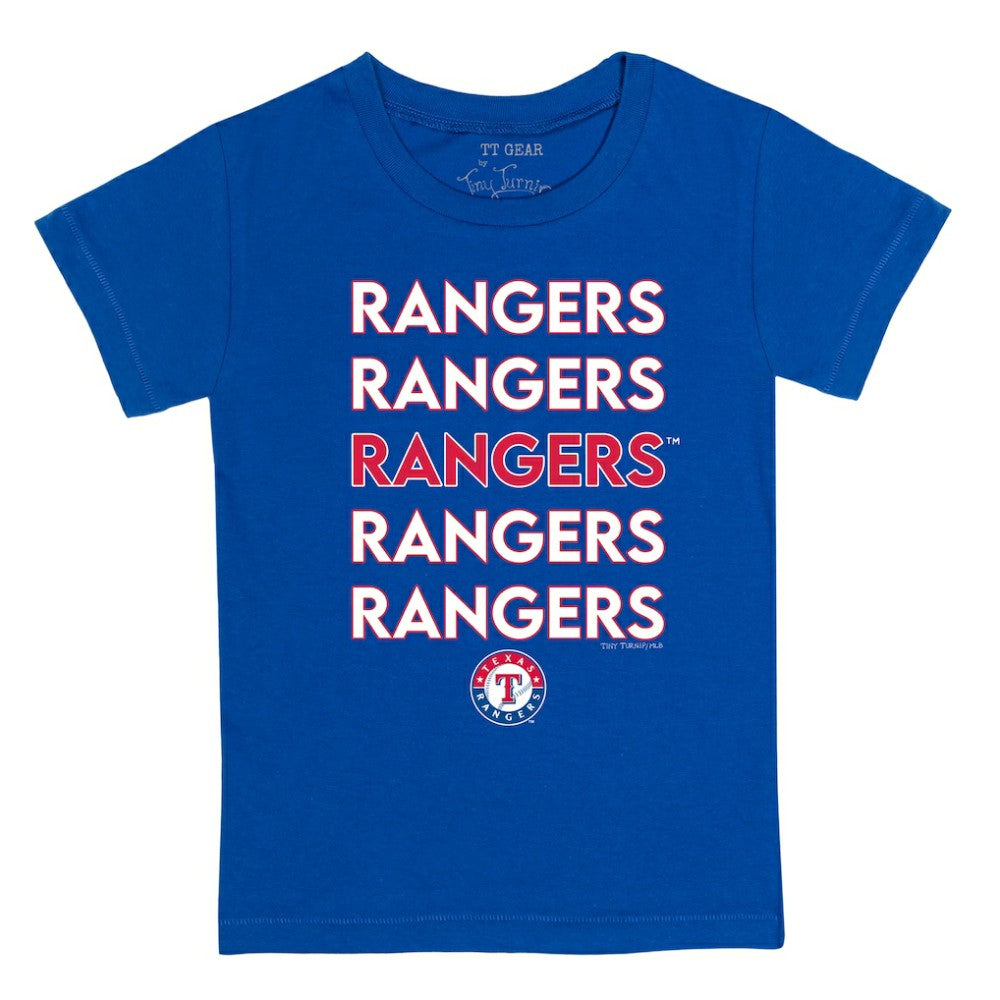 Royal Texas Rangers Tiny Turnip Youth Stacked T-Shirt