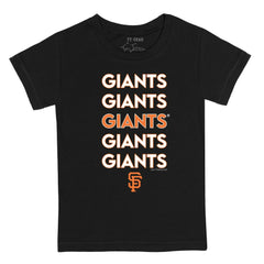 Black San Francisco Giants Tiny Turnip Youth Stacked T-Shirt