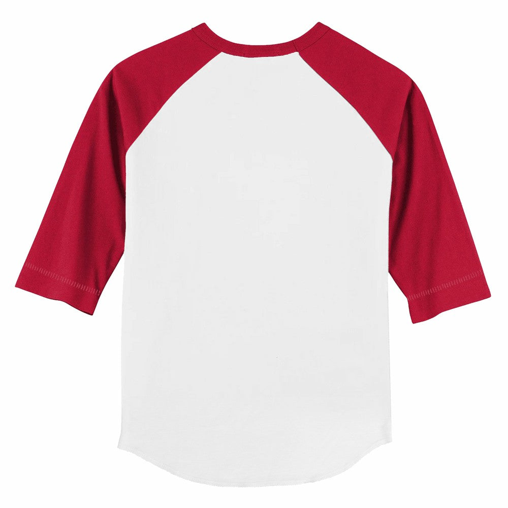 White/Red Cincinnati Reds Tiny Turnip Youth Stacked 3/4-Sleeve Raglan T-Shirt