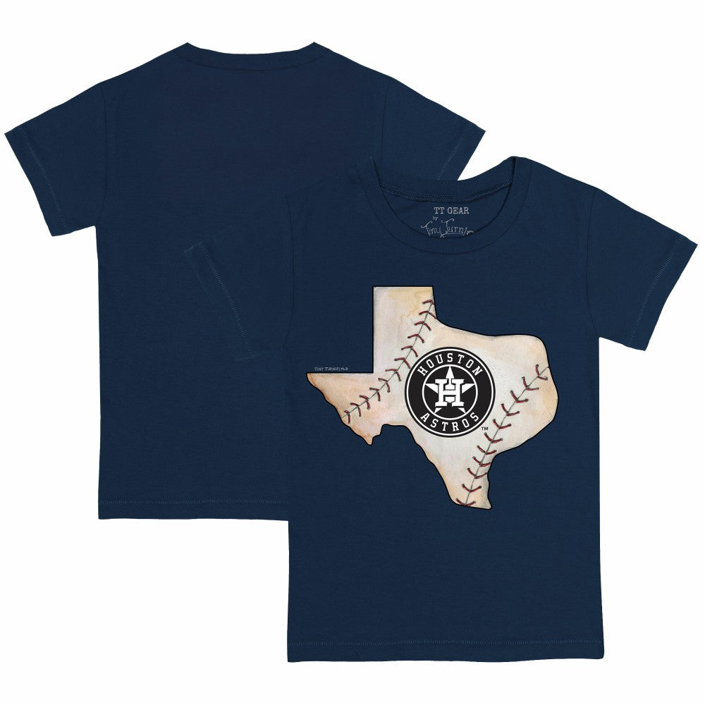 Navy Houston Astros Tiny Turnip Youth State Outline T-Shirt