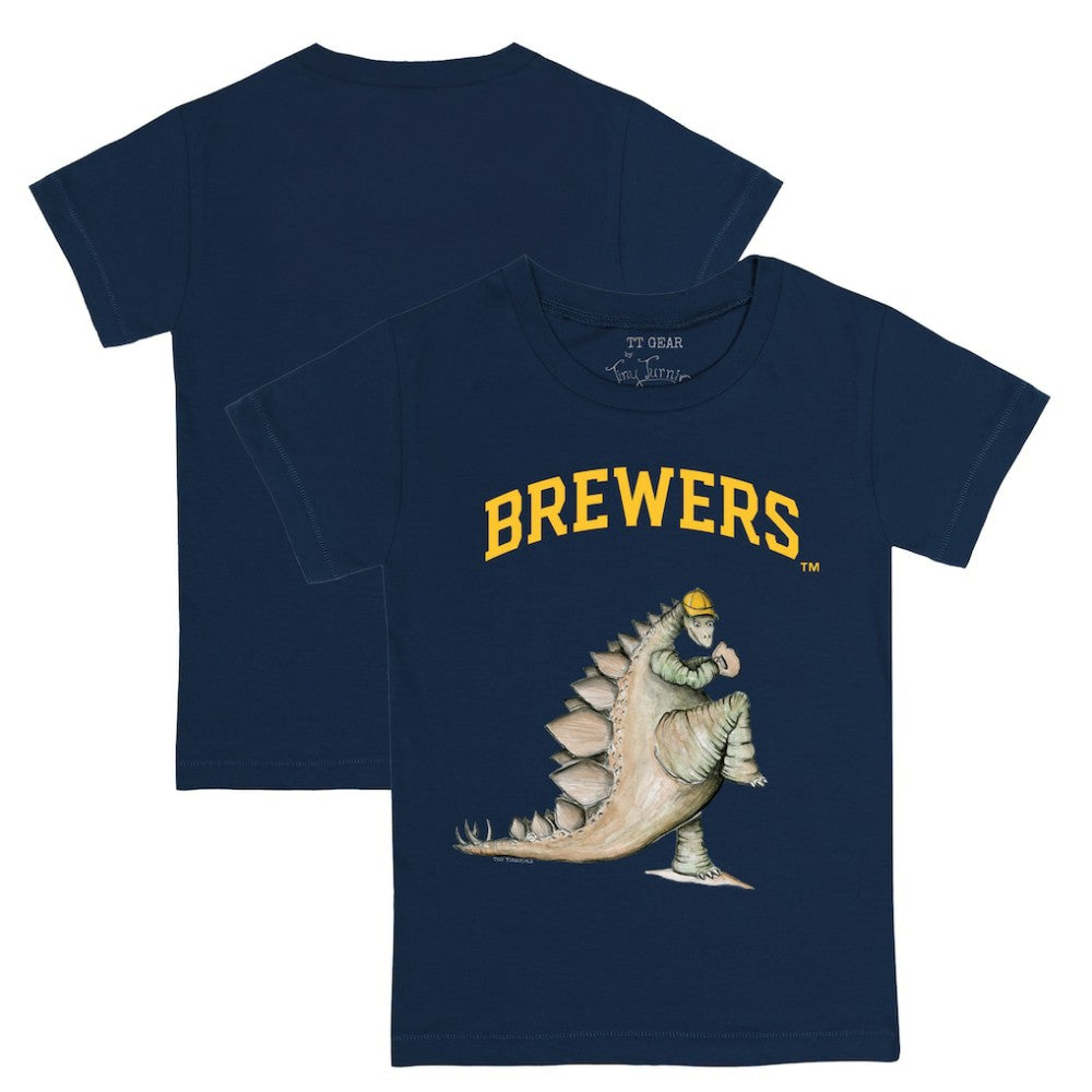 Navy Milwaukee Brewers Tiny Turnip Youth Stega T-Shirt