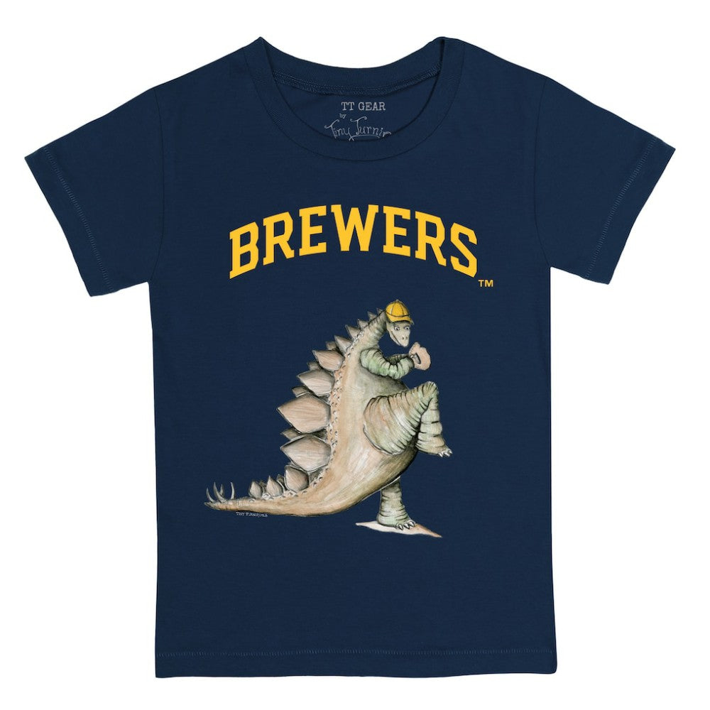 Navy Milwaukee Brewers Tiny Turnip Youth Stega T-Shirt
