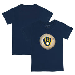 Navy Milwaukee Brewers Tiny Turnip Youth Stitched Baseball T-Shirt