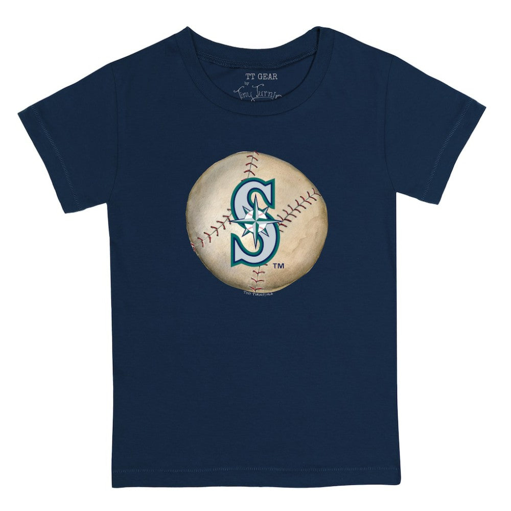 Navy Seattle Mariners Tiny Turnip Youth Stitched Baseball T-Shirt