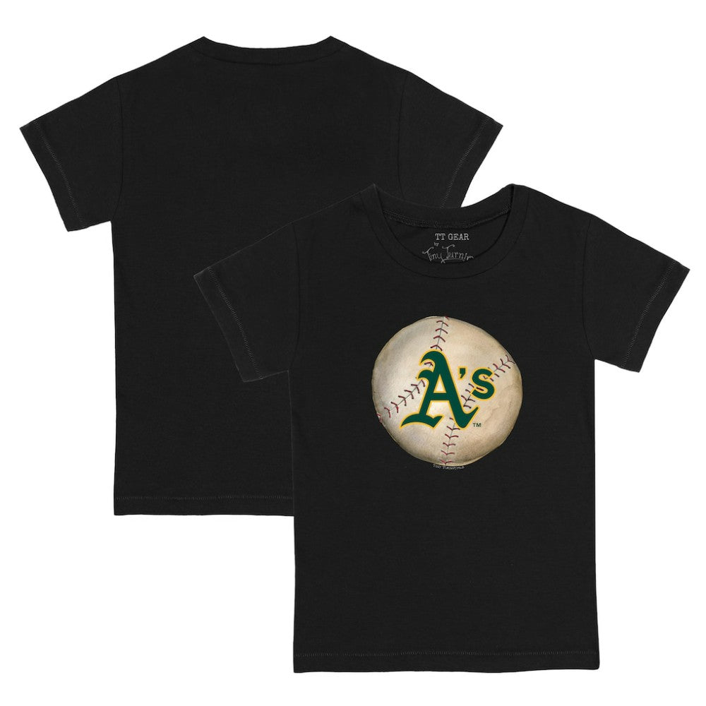 Black Athletics Tiny Turnip Youth Stitched Baseball T-Shirt