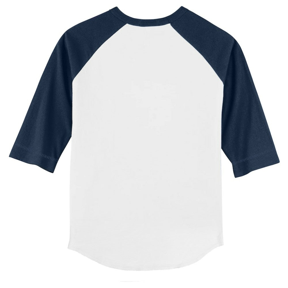 White/Navy Seattle Mariners Tiny Turnip Youth Stitched Baseball 3/4-Sleeve Raglan T-Shirt