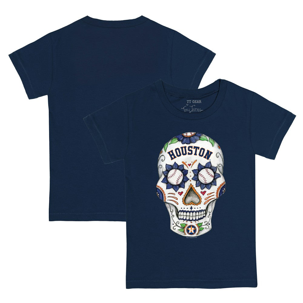 Navy Houston Astros Tiny Turnip Youth Sugar Skull T-Shirt