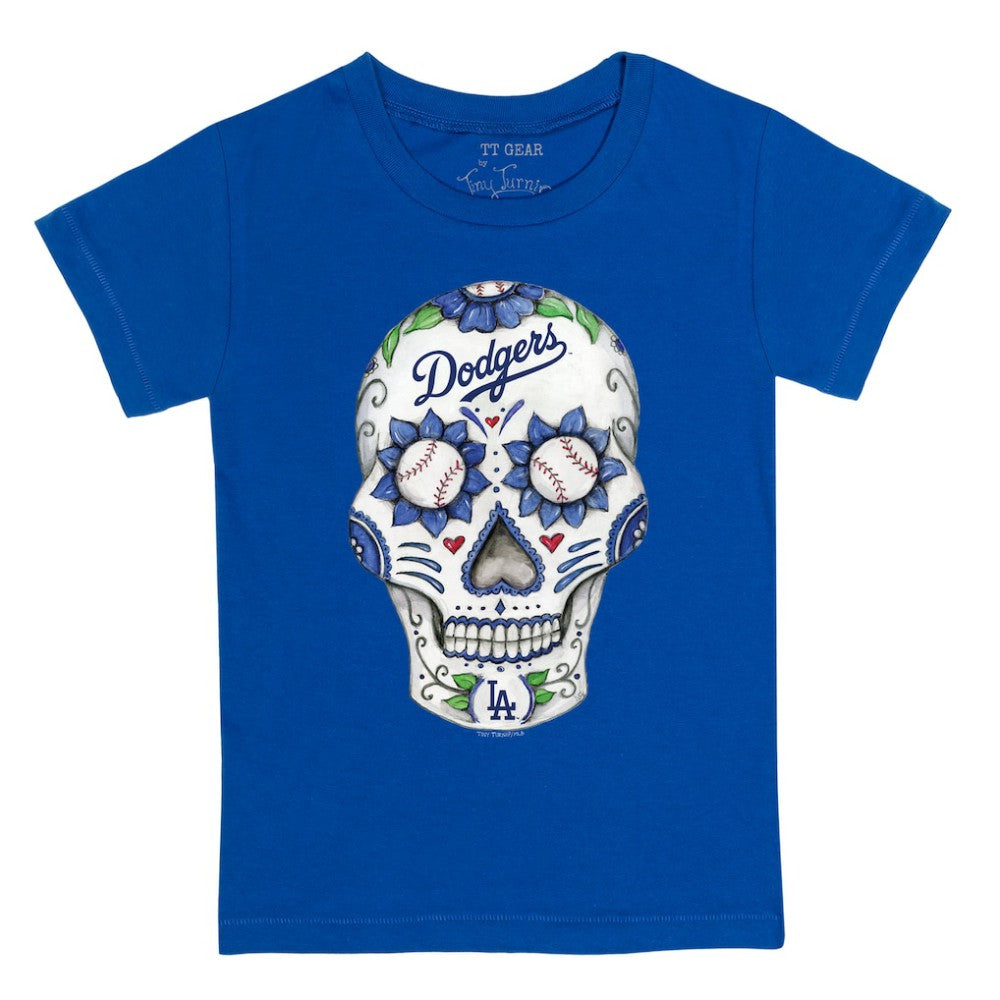 Royal Los Angeles Dodgers Tiny Turnip Youth Sugar Skull T-Shirt