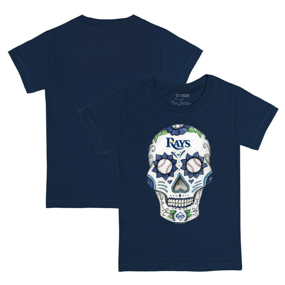 Navy Tampa Bay Rays Tiny Turnip Youth Sugar Skull T-Shirt