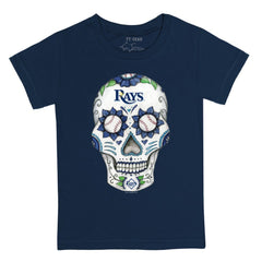 Navy Tampa Bay Rays Tiny Turnip Youth Sugar Skull T-Shirt