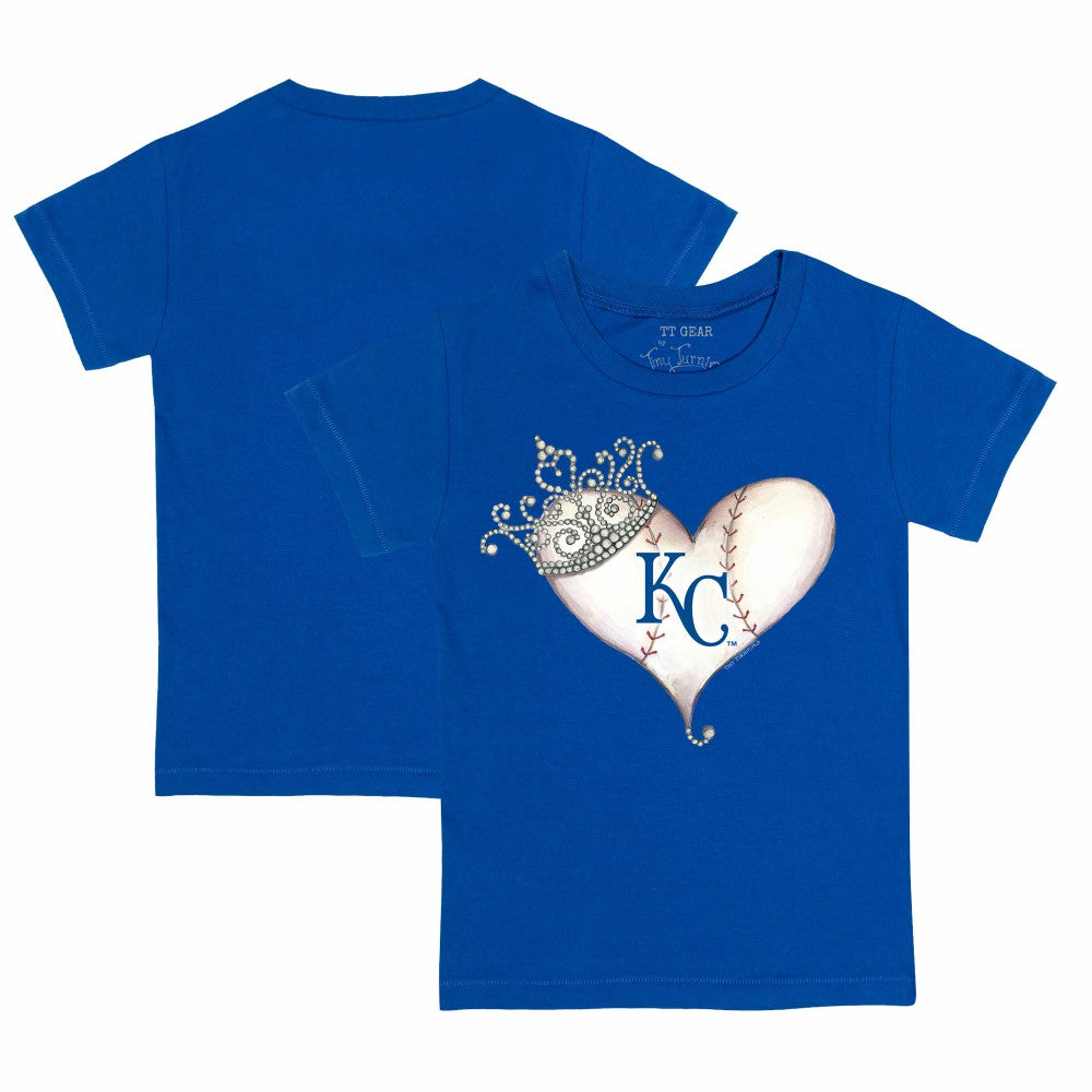 Royal Kansas City Royals Tiny Turnip Youth Tiara Heart T-Shirt