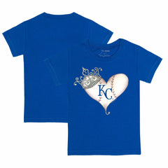 Royal Kansas City Royals Tiny Turnip Youth Tiara Heart T-Shirt