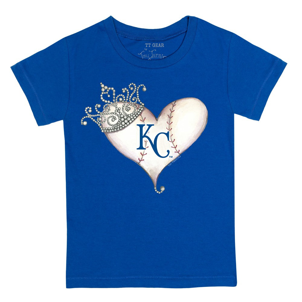 Royal Kansas City Royals Tiny Turnip Youth Tiara Heart T-Shirt