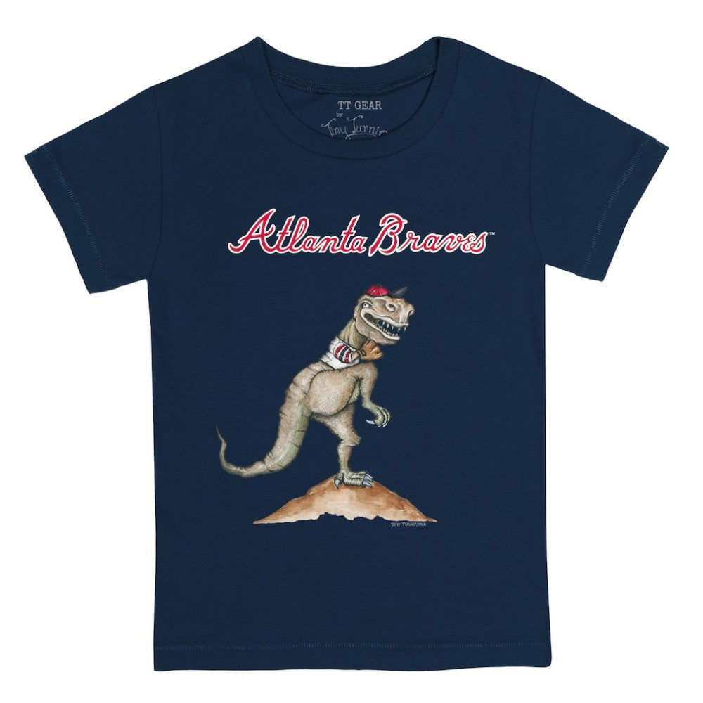 Navy Atlanta Braves Tiny Turnip Youth TT Rex T-Shirt