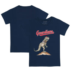 Navy Cleveland Guardians Tiny Turnip Youth TT Rex T-Shirt