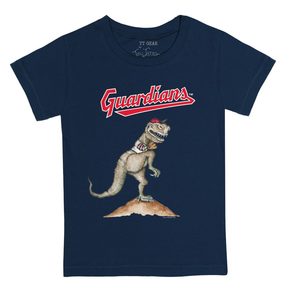 Navy Cleveland Guardians Tiny Turnip Youth TT Rex T-Shirt