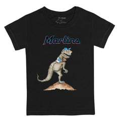Black Miami Marlins Tiny Turnip Youth TT Rex T-Shirt