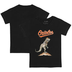 Black Baltimore Orioles Tiny Turnip Youth TT Rex T-Shirt