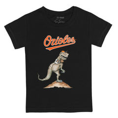 Black Baltimore Orioles Tiny Turnip Youth TT Rex T-Shirt