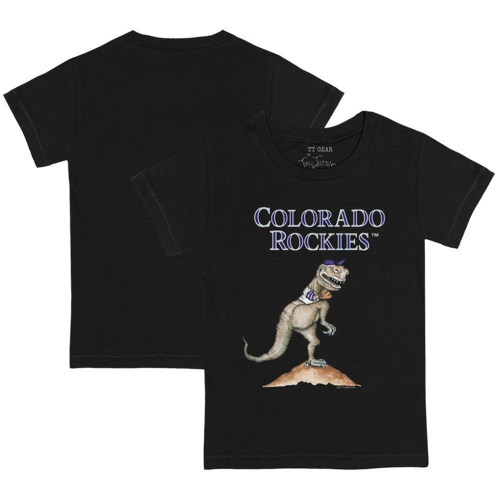 Black Colorado Rockies Tiny Turnip Youth TT Rex T-Shirt