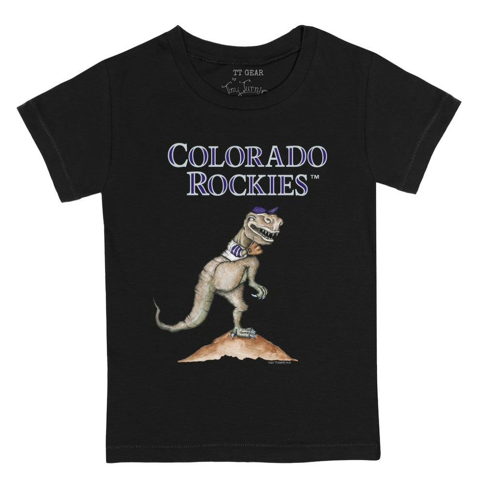 Black Colorado Rockies Tiny Turnip Youth TT Rex T-Shirt