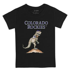 Black Colorado Rockies Tiny Turnip Youth TT Rex T-Shirt
