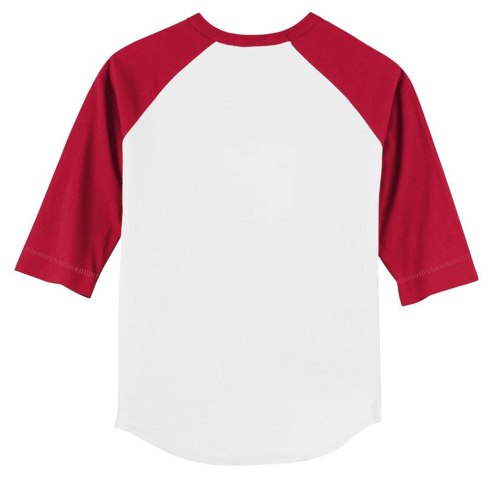 White/Red Boston Red Sox Tiny Turnip Youth TT Rex 3/4-Sleeve Raglan T-Shirt