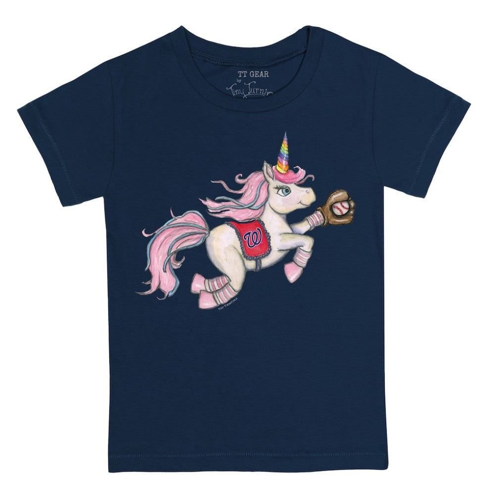 Navy Washington Nationals Tiny Turnip Youth Unicorn T-Shirt
