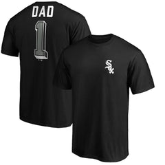 Black Chicago White Sox Number One Dad T-Shirt