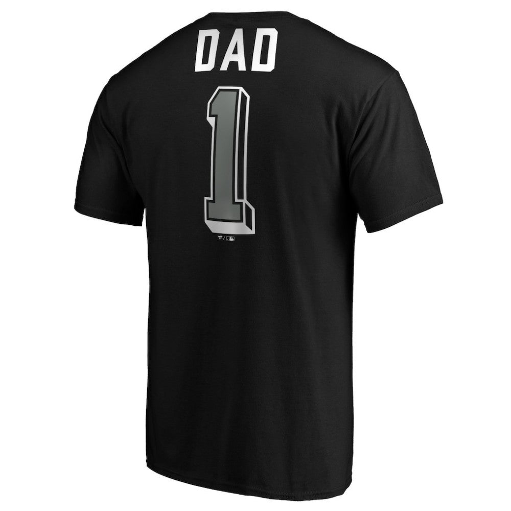 Black Chicago White Sox Number One Dad T-Shirt