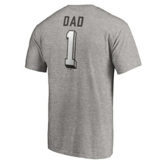 Heather Gray Chicago White Sox Number One Dad T-Shirt