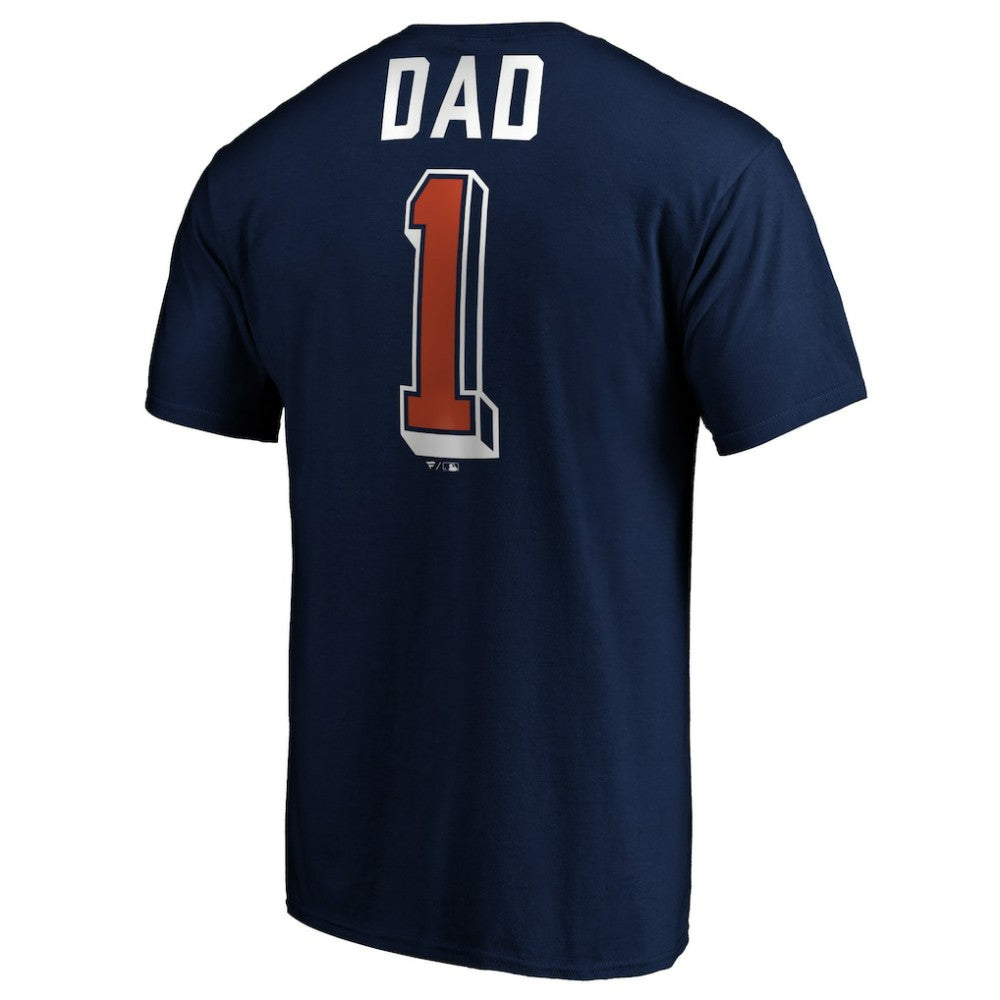 Navy Houston Astros Number One Dad T-Shirt