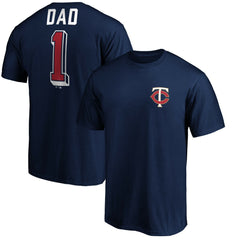 Navy Minnesota Twins Number One Dad T-Shirt