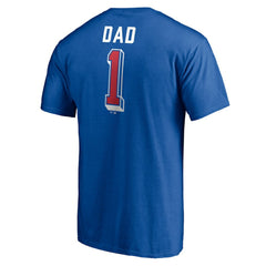 Royal Philadelphia Phillies Number One Dad T-Shirt