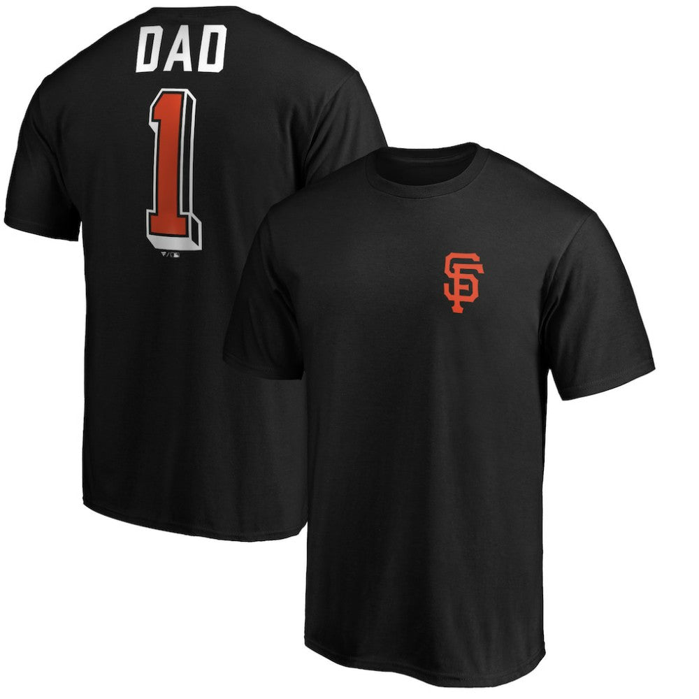 Black San Francisco Giants Number One Dad T-Shirt