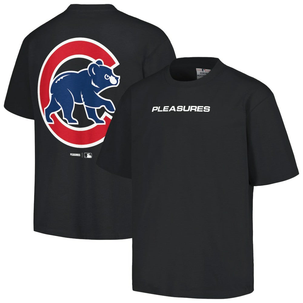 Black Chicago Cubs PLEASURES Ballpark T-Shirt