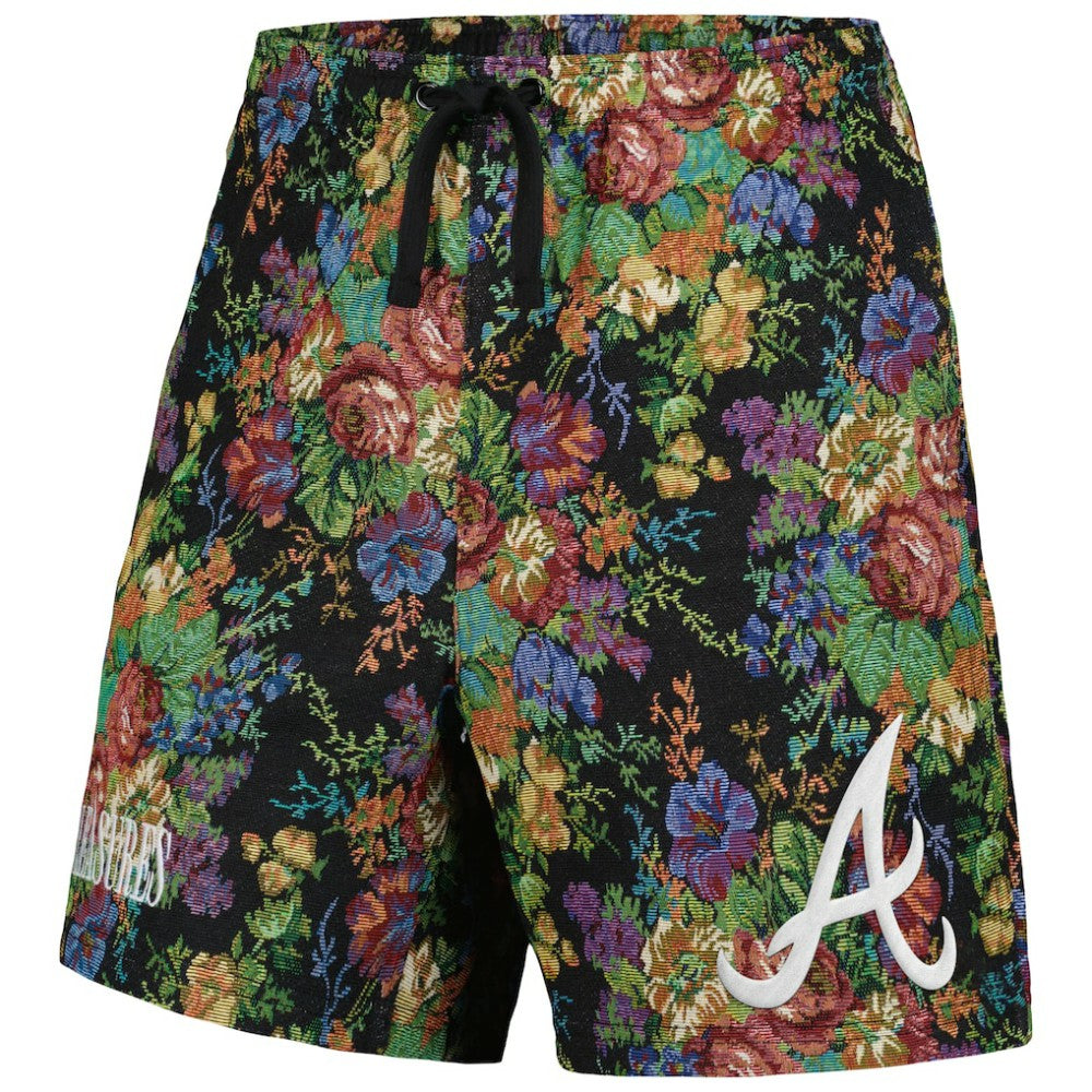 Black Atlanta Braves PLEASURES Floral Shorts