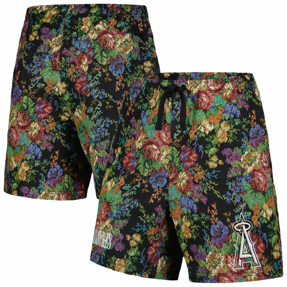 Black Los Angeles Angels PLEASURES Floral Shorts