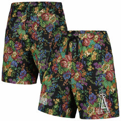 Black Los Angeles Angels PLEASURES Floral Shorts