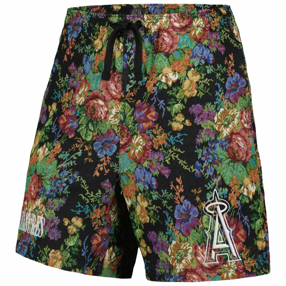 Black Los Angeles Angels PLEASURES Floral Shorts