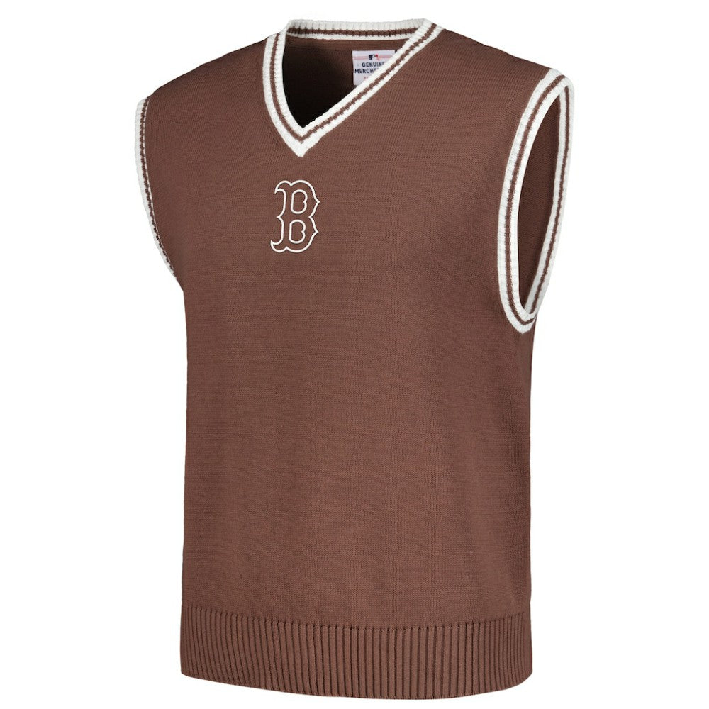 Brown Boston Red Sox PLEASURES Knit V-Neck Pullover Sweater Vest