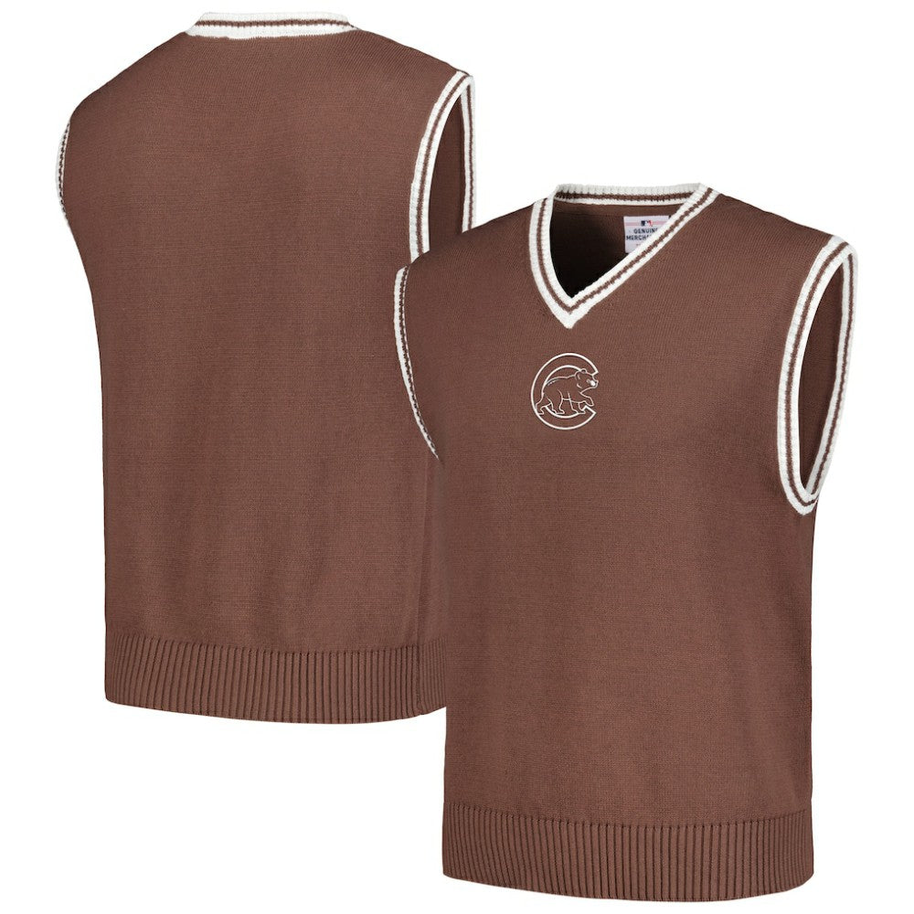 Brown Chicago Cubs PLEASURES Knit V-Neck Pullover Sweater Vest