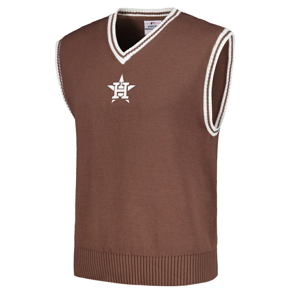Brown Houston Astros PLEASURES Knit V-Neck Pullover Sweater Vest