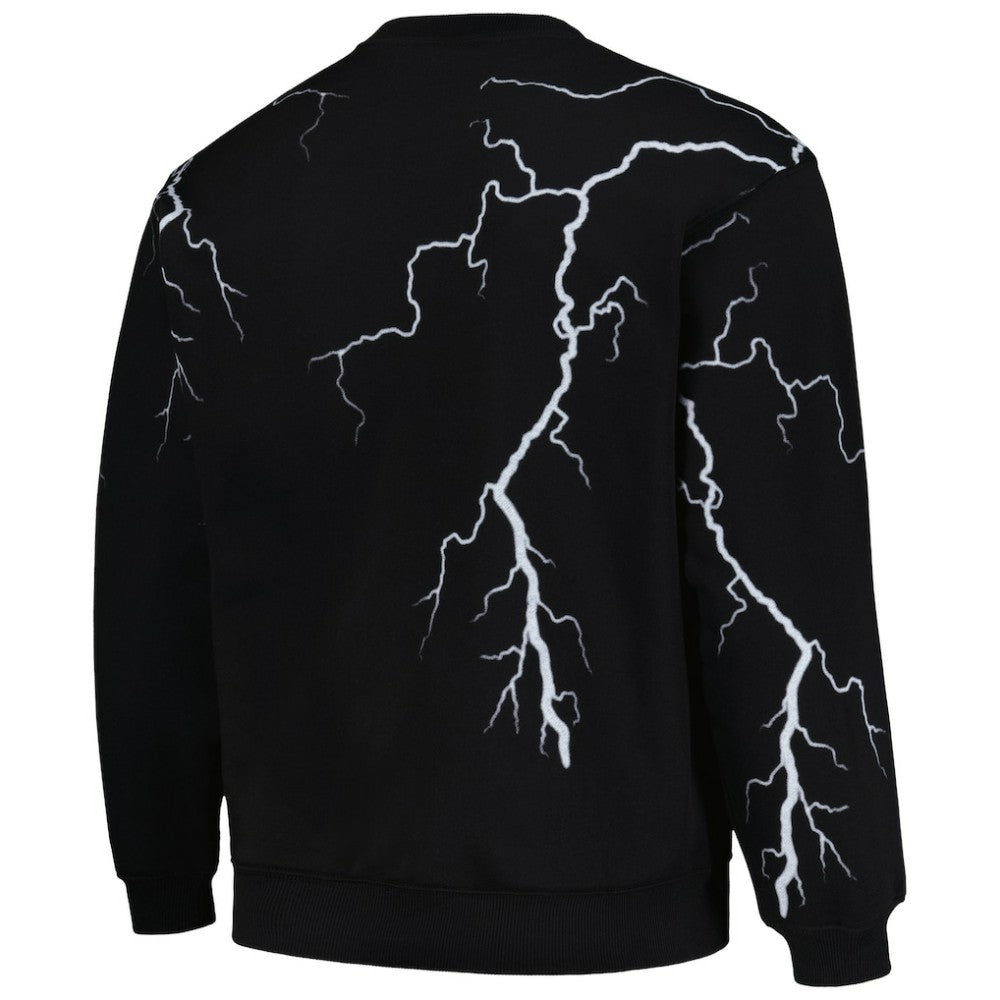 Black St. Louis Cardinals PLEASURES Lightning Crewneck Pullover Sweatshirt