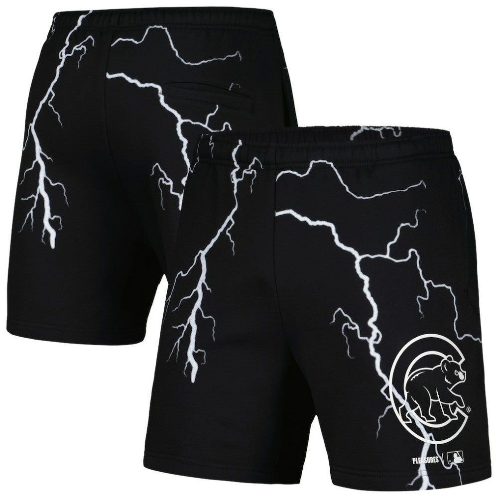 Black Chicago Cubs PLEASURES Lightning Shorts