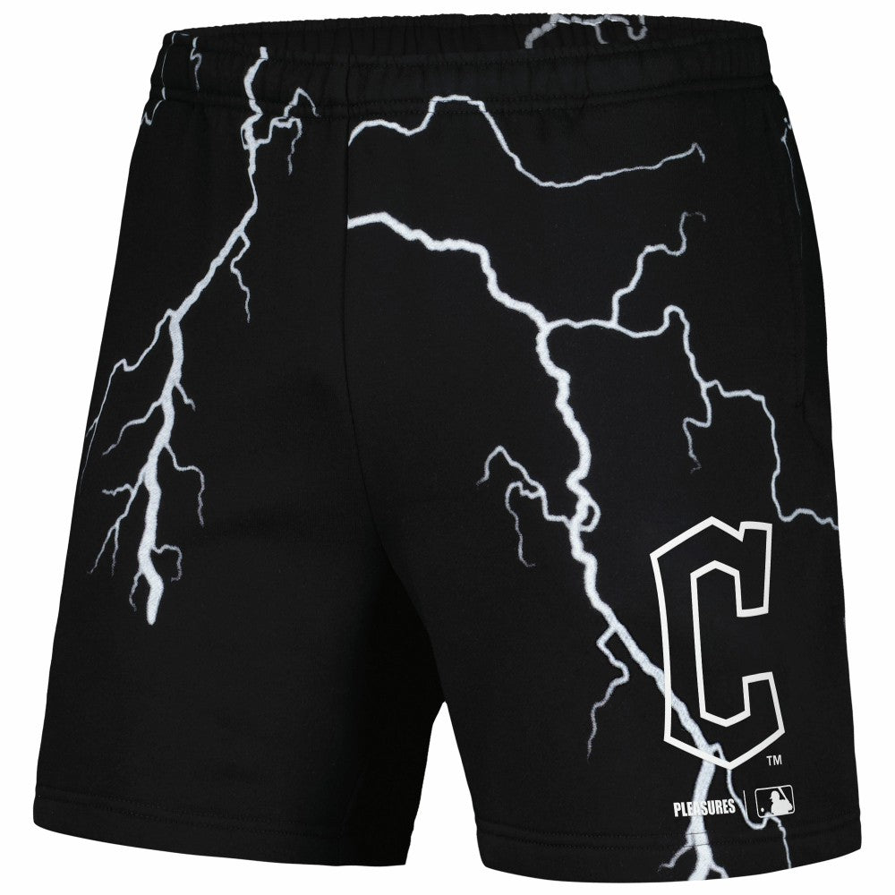 Black Cleveland Guardians PLEASURES Lightning Shorts