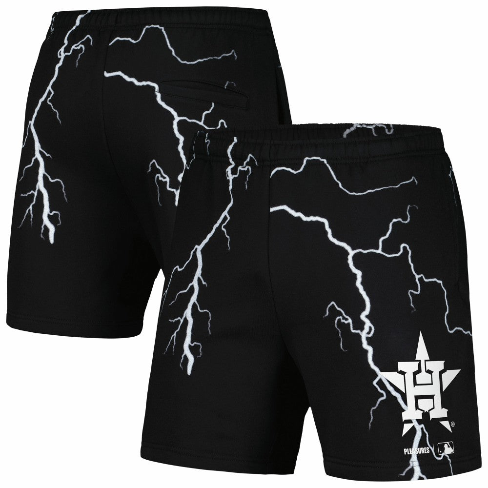 Black Houston Astros PLEASURES Lightning Shorts